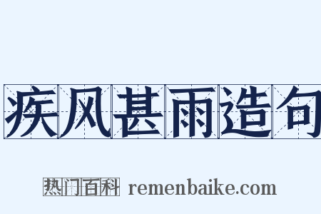 疾风甚雨造句是什么意思的图片